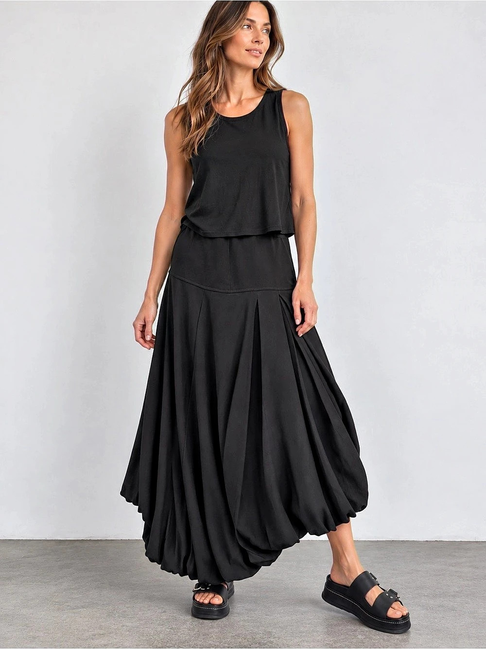 3.1 Phillip Lim Black long Maxi bubble skirt Size 00/0 NWT
